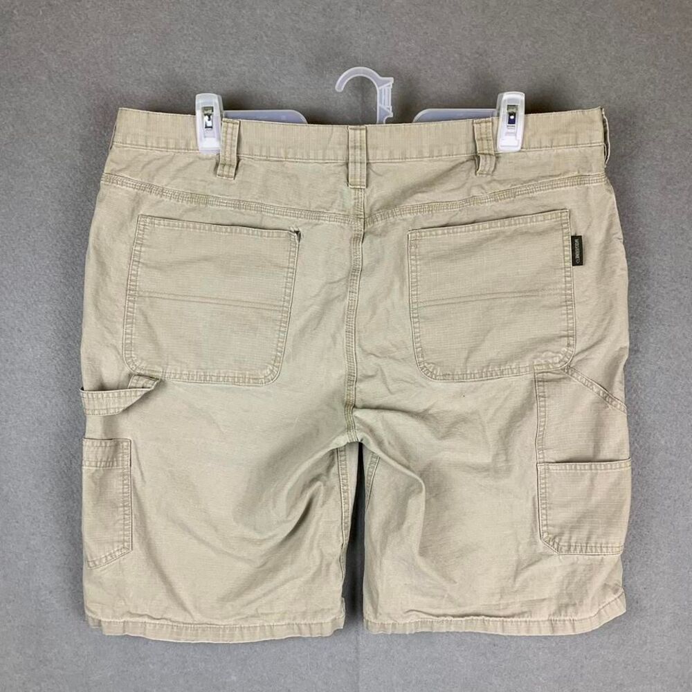 Y2K Carpenter Cargo Shorts Baggy Tan Khaki‎ Canvas Wolverine Men's Size 40